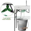 imageVINGLI Outdoor Folding Fish and Game Cleaning Table wSink Portable ampamp Durable Standard Garden Connection Upgraded Drainage Hose Stainless Steel Classic2 Sinkn Upgraded