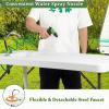 imageVINGLI Outdoor Folding Fish and Game Cleaning Table wSink Portable ampamp Durable Standard Garden Connection Upgraded Drainage Hose Stainless Steel Classic1 Sink Upgraded