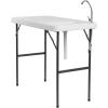 imageVINGLI Outdoor Folding Fish and Game Cleaning Table wSink Portable ampamp Durable Standard Garden Connection Upgraded Drainage Hose Stainless Steel Classic1 Sink Classic