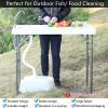 imageVINGLI Outdoor Folding Fish and Game Cleaning Table wSink Portable ampamp Durable Standard Garden Connection Upgraded Drainage Hose Stainless Steel Classic1 Sink Classic