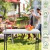 imageVINGLI Outdoor Folding Fish and Game Cleaning Table wSink Portable ampamp Durable Standard Garden Connection Upgraded Drainage Hose Stainless Steel Classic1 Sink Halffold