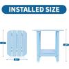 imageVINGLI Outdoor Side Table with 2 Layer Storage Plastic Waterproof and UV Resistant HDPE Adirondack Coffee End Tables All Weather for Patio Backyard Pool Indoor Use BlueBlue