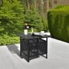 imageVINGLI Outdoor Side Table with Umbrella Hole 157quot Umbrella Stand Table Metal Patio Side Table Coffee Table End Table for Garden Pool Deck