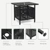 imageVINGLI Outdoor Side Table with Umbrella Hole 157quot Umbrella Stand Table Metal Patio Side Table Coffee Table End Table for Garden Pool Deck