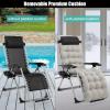 imageVINGLI Padded Zero Gravity Chair with Removable Cushion Outdoor Recliner Chair with Cup Holder Lawn Chair Padded Patio Lounger Chair