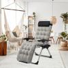 imageVINGLI Padded Zero Gravity Chair with Removable Cushion Outdoor Recliner Chair with Cup Holder Lawn Chair Padded Patio Lounger Chair