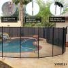 imageVINGLI Pool Fence 5Ft x 48Ft Swimming Pool Fence in Ground Pool Safety Fencing Black5x12 Feet