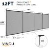 imageVINGLI Pool Fence 5Ft x 48Ft Swimming Pool Fence in Ground Pool Safety Fencing Black5x12 Feet