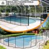imageVINGLI Pool Fence 5Ft x 48Ft Swimming Pool Fence in Ground Pool Safety Fencing Black5x12 Feet