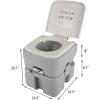 imageVINGLI Portable 53 Gallon Camping Toilet wCarrying BagLarge Capacity Tank for CampingBoatTruckGray
