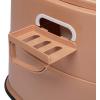 imageVINGLI Portable Toilet  Indoor Outdoor Commode wDetachable Inner Bucket ampamp Removable Paper Holder Lightweight ampamp Compact for Camping Boat Van Emergency Use GreyBrown