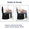 imageVINGLI Portable Toilet  Indoor Outdoor Commode wDetachable Inner Bucket ampamp Removable Paper Holder Lightweight ampamp Compact for Camping Boat Van Emergency Use GreyBlack