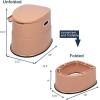 imageVINGLI Portable Toilet  Indoor Outdoor Commode wDetachable Inner Bucket ampamp Removable Paper Holder Lightweight ampamp Compact for Camping Boat Van Emergency Use GreyBrown