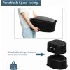 imageVINGLI Portable Toilet  Indoor Outdoor Commode wDetachable Inner Bucket ampamp Removable Paper Holder Lightweight ampamp Compact for Camping Boat Van Emergency Use GreyBlack