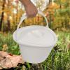 imageVINGLI Portable Toilet  Indoor Outdoor Commode wDetachable Inner Bucket ampamp Removable Paper Holder Lightweight ampamp Compact for Camping Boat Van Emergency Use GreyBrown