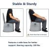 imageVINGLI Portable Toilet  Indoor Outdoor Commode wDetachable Inner Bucket ampamp Removable Paper Holder Lightweight ampamp Compact for Camping Boat Van Emergency Use GreyGray