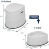 imageVINGLI Portable Toilet  Indoor Outdoor Commode wDetachable Inner Bucket ampamp Removable Paper Holder Lightweight ampamp Compact for Camping Boat Van Emergency Use GreyWhite