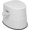 imageVINGLI Portable Toilet  Indoor Outdoor Commode wDetachable Inner Bucket ampamp Removable Paper Holder Lightweight ampamp Compact for Camping Boat Van Emergency Use GreyWhite