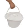 imageVINGLI Portable Toilet  Indoor Outdoor Commode wDetachable Inner Bucket ampamp Removable Paper Holder Lightweight ampamp Compact for Camping Boat Van Emergency Use GreyWhite