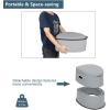 imageVINGLI Portable Toilet  Indoor Outdoor Commode wDetachable Inner Bucket ampamp Removable Paper Holder Lightweight ampamp Compact for Camping Boat Van Emergency Use GreyGray