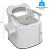 imageVINGLI Portable Toilet Commode with 5 Gallon Bucket Inner Lightweight Camping RV Toilet for Adult Kids Boat Van Travel ClassicUpgrade