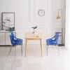 imageVINGLI Set of 6 Modern Dining Chairs Set Black Stackable Side Chairs Modern Birch Sapling Accent ChairsEasy AssemblyBlue