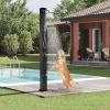 imageVINGLI Solar Heated Shower 93 Gallon Outdoor Shower with Shower Head and Foot Shower Tapfor Outdoor Backyard Poolside Beach Pool SpaBlack 93 Gallon106 Gallon  Hand Shower  Black