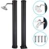 imageVINGLI Solar Heated Shower 93 Gallon Outdoor Shower with Shower Head and Foot Shower Tapfor Outdoor Backyard Poolside Beach Pool SpaBlack 93 Gallon55 Gallon