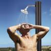 imageVINGLI Solar Heated Shower 93 Gallon Outdoor Shower with Shower Head and Foot Shower Tapfor Outdoor Backyard Poolside Beach Pool SpaBlack 93 Gallon55 Gallon