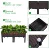 imageVINGLI Square Raised Garden Bed SelfWatering Plastic Planter for Indoor Outdoor Vegetables Fruits Potato Flowers All Weather 2 Pcs2 Pcs