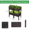 imageVINGLI Square Raised Garden Bed SelfWatering Plastic Planter for Indoor Outdoor Vegetables Fruits Potato Flowers All Weather 2 Pcs4 Pcs