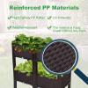 imageVINGLI Square Raised Garden Bed SelfWatering Plastic Planter for Indoor Outdoor Vegetables Fruits Potato Flowers All Weather 2 Pcs4 Pcs