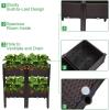 imageVINGLI Square Raised Garden Bed SelfWatering Plastic Planter for Indoor Outdoor Vegetables Fruits Potato Flowers All Weather 2 Pcs4 Pcs