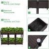imageVINGLI Square Raised Garden Bed SelfWatering Plastic Planter for Indoor Outdoor Vegetables Fruits Potato Flowers All Weather 2 Pcs6 Pcs