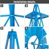 imageVINGLI Upgrade 8FT Ornamental Windmill Backyard Garden Decoration Weather Vane Heavy Duty Metal Wind Mill w 4 Legs Design Blue
