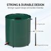 imageVINGLI Upgraded 100 Gallon Collapsible Rain Barrel Portable Water Storage Collection System Weather Proof Sturdy Tank Catcher Container with Filter Spigot Overflow Kit BlackGreen