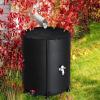 imageVINGLI Upgraded 100 Gallon Collapsible Rain Barrel Portable Water Storage Collection System Weather Proof Sturdy Tank Catcher Container with Filter Spigot Overflow Kit BlackBlack