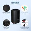 imageVINGLI Upgraded 100 Gallon Collapsible Rain Barrel Portable Water Storage Collection System Weather Proof Sturdy Tank Catcher Container with Filter Spigot Overflow Kit BlackBlack