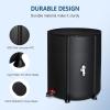 imageVINGLI Upgraded 100 Gallon Collapsible Rain Barrel Portable Water Storage Collection System Weather Proof Sturdy Tank Catcher Container with Filter Spigot Overflow Kit BlackBlack