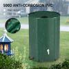 imageVINGLI Upgraded 100 Gallon Collapsible Rain Barrel Portable Water Storage Collection System Weather Proof Sturdy Tank Catcher Container with Filter Spigot Overflow Kit BlackGreen