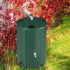 imageVINGLI Upgraded 100 Gallon Collapsible Rain Barrel Portable Water Storage Collection System Weather Proof Sturdy Tank Catcher Container with Filter Spigot Overflow Kit BlackGreen