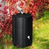 imageVINGLI Upgraded 100 Gallon Collapsible Rain Barrel Portable Water Storage Collection System Weather Proof Sturdy Tank Catcher Container with Filter Spigot Overflow Kit BlackBlack