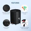 imageVINGLI Upgraded 100 Gallon Collapsible Rain Barrel Portable Water Storage Collection System Weather Proof Sturdy Tank Catcher Container with Filter Spigot Overflow Kit BlackBlack