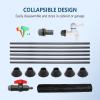 imageVINGLI Upgraded 100 Gallon Collapsible Rain Barrel Portable Water Storage Collection System Weather Proof Sturdy Tank Catcher Container with Filter Spigot Overflow Kit BlackBlack