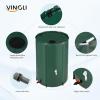 imageVINGLI Upgraded 100 Gallon Collapsible Rain Barrel Portable Water Storage Collection System Weather Proof Sturdy Tank Catcher Container with Filter Spigot Overflow Kit BlackGreen