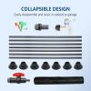 imageVINGLI Upgraded 100 Gallon Collapsible Rain Barrel Portable Water Storage Collection System Weather Proof Sturdy Tank Catcher Container with Filter Spigot Overflow Kit BlackBlack
