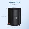 imageVINGLI Upgraded 100 Gallon Collapsible Rain Barrel Portable Water Storage Collection System Weather Proof Sturdy Tank Catcher Container with Filter Spigot Overflow Kit BlackBlack
