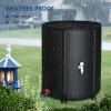 imageVINGLI Upgraded 100 Gallon Collapsible Rain Barrel Portable Water Storage Collection System Weather Proof Sturdy Tank Catcher Container with Filter Spigot Overflow Kit BlackBlack