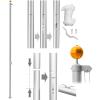 imageVINGLI Upgraded 20FT Sectional Aluminum Flagpole Thick Tube Halyard Flag PoleKit Free 2733mph 3x5 USA American Flag Golden Ball Top Halyard Rope PVC SleeveOutdoor Residential Garden Gazebo2pcs25FT