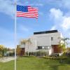 imageVINGLI Upgraded 20FT Sectional Aluminum Flagpole Thick Tube Halyard Flag PoleKit Free 2733mph 3x5 USA American Flag Golden Ball Top Halyard Rope PVC SleeveOutdoor Residential Garden Gazebo2pcs20FT